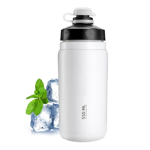 Botella De Agua Para Bicicleta - Hidratación Antiderrames Para Bicicleta Con Diseño Aprietable - Con Tapa, Jarra 550ml Ligera Para Gimnasio, Viajes, Ciclismo, Deportes, Exterior, Interior, Running,