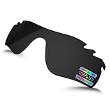  Bowyer Lentes de repuesto polarizadas compatibles con gafas de sol Oakley RadarLock Series, Negro