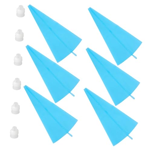 PRETYZOOM 6juegos Mangas Pasteleras De Silicona para Pasteles De Kit Herramientas para Decoración De Pasteles Reutilizables y Fáciles De Limpiar para Glaseado y Decoración