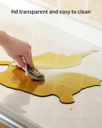 Clear Contact Paper Shelf and Drawer Liner Clear Glossy Self-Adhesive Film Cover Removable Protective Film Clear Contact Paper for Shelves Kitchen Cabinets Clear Shelf Liners (20 X 400 INCH) 2