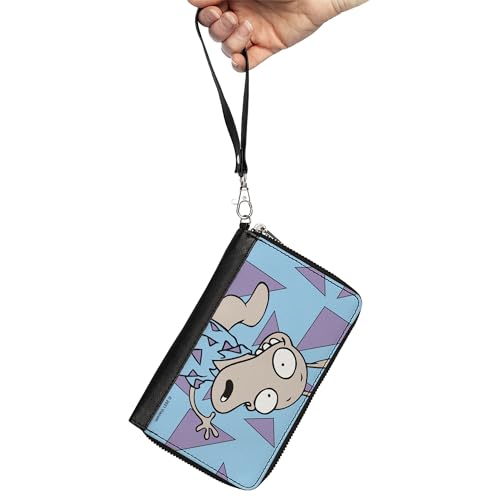Buckle-Down Women's PU Zip Around Wallet Rectangle-Rocko's Modern Life, 7.5"x4.5"2