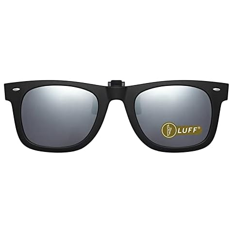 Polarization Clip-On Sunglasses Unisex-Elegant&Comfortable Clips Flip up Myopic Sunglasses for Outdoor/Driving/Fishing (Newest Silver) Cover