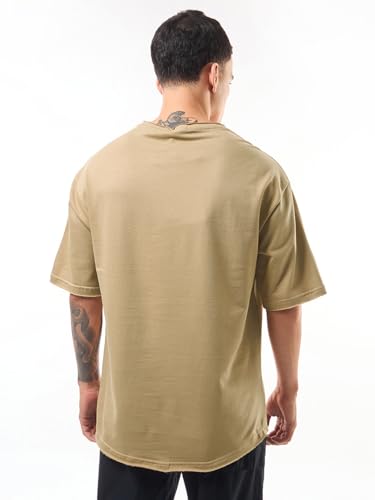 Image of Bewakoof Men's Solid Oversized Fit T-Shirt