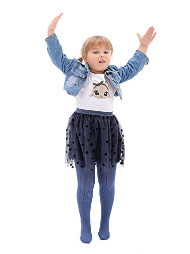 image for EPEIUS Baby Tights Little Girls Cable Knit Tights Solid Cotton Stockin