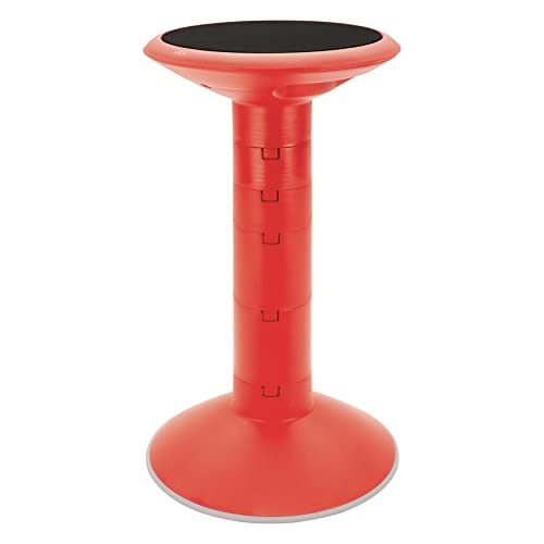 Image of Storex Active Tilt Stool - Ergonomic Seating for Flexible Office Space and Standing Desks, Adjustable 12-24 Inch Height, Red (00324U01C)