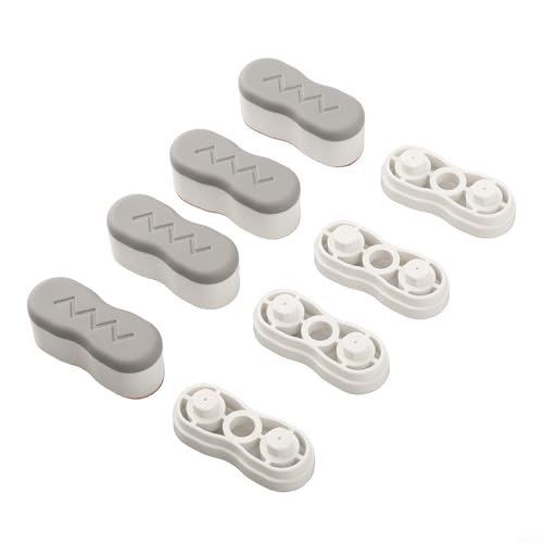 Elevadores ajustables para asiento de bidé con almohadillas apilables, topes para tapa de inodoro ABS TPE para aumento de altura, espaciadores con adhesión fuerte para estabilidad y comodidad, gris o blanco, paquete de 4 miniatura 7