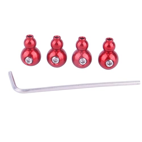 YANRUHFL 4Pcs Aluminum Alloy Bike Cable End Caps for Road and Mountain Bicycles Speed Change Line Brake Line (Red)