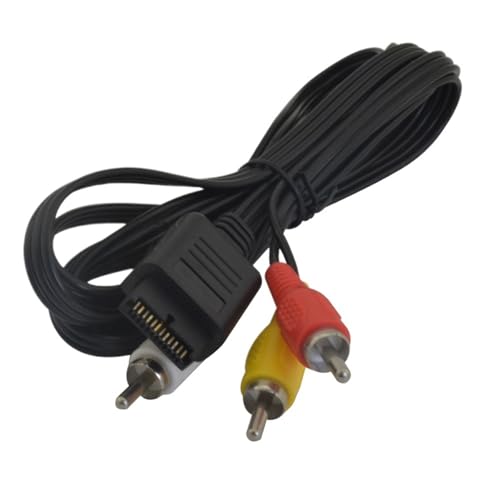 Câble AV vers RCA compatible PS1 cordon audio vidéo noir