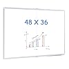 Magnetic White Board, Maxtek 48 X 36 Inches Dry Erase Board for Wall, Large WhiteBoard Wall-Mounted Silver Aluminum Frame for Homeschool, Office, Classroom