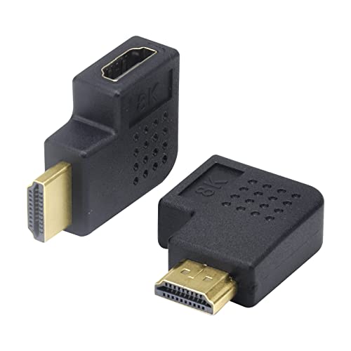 DAWRIS 2 Pack 90 Grados y 270 Grados HDMI Adaptador, Adaptador HDMI Acodado Macho a Hembra HDMI Adaptador Macho a Hembra Compatible con Full HD 3D y 4K Cover