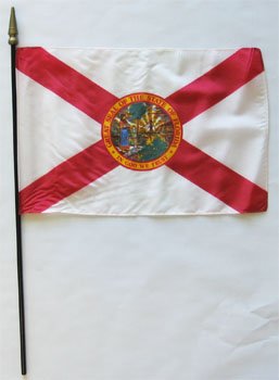 Florida - 8 In X 12 In State Stick Flag #TOP28