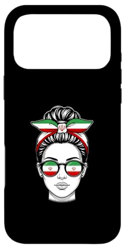 Proud Iranian Woman Flag Messy Bun�T���O���X �X�}�z�P�[�X iPhone 17 Pro Max �p