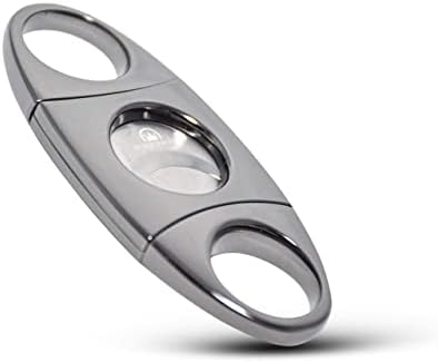 69Bourbons Cigar Cutter Stainless Steel Guillotine Double Cut, Portable Smooth Cigar Clipper with 1 Inch Diameter Hole Suitable for Most Cigars - Perfect for Groomsmen & Smokers, Gift for Dad
