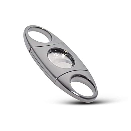 69Bourbons Cortador De Charutos De Aço Inoxidável - Guilhotina De Lâmina Dupla Afiada Para Corte Limpo E Uniforme - Orifício De 2,54 centímetros De Diâmetro Adequado Para A Maioria Dos Charutos - Perfeito Para Padrinhos E Fumantes