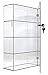 T'z Tagz Brand Acrylic Lucite Showcase Jewelry Pastry Bakery Counter Display W/Door & Lock (10" X 4" X 18.25"h)