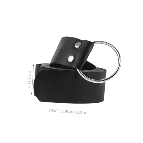 FRCOLOR Medieval Adjustable Pu Belt for Renaissance Costumes Dress Belt Suspenders and for Halloween and Oktoberfest Festivities2