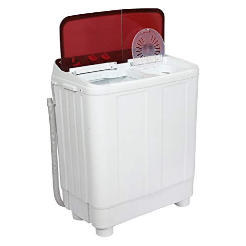 Image of Haier 7.6 kg Semi-Automatic Top Loading Washing Machine (HTW76-1159BT, Red)