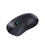 EPOMAKER Carbonis Ratón Gaming Inalámbrico con Pantalla, Sensor PAW3950, 8K de Sondeo, 30.000 dpi, Carcasa de Compuesto de Fibra de Carbono, Diseño Ergonómico Diestro para Esports en PC (Negro)