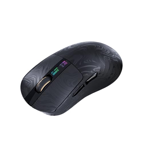 EPOMAKER Carbonis Wireless Gaming Mouse with Digital Display, PAW3950 Sensor, 8K Polling, 30K DPI, Carbon Fiber Composite Shell, Ergonomic Right Hand Esports Mouse for PC Gaming (Black)