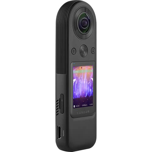 Kandao Qoocam 8K Enterprise 360 Camera (247129) + 64Gb Card + Adjustable Selfie-Stick + Small Bag + Usb-C To Hdmi Cable + Usb-C Adapter + Network Cable + Velcro Straps + Cleaning Kit #TOP4