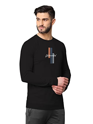 Image of BULLMER Trendy Front & Back Printed Full Sleeve Tshirt for Men