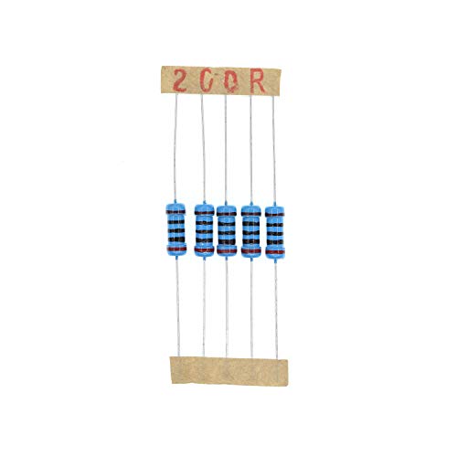 HUABAN 100 Piezas 1 Watts 1W 200R 200 Ohm 1% Resistencia de película metálica