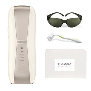 Laser Hair Removal for Men and Women, PLAVOGUE Hair Removal Safe at Home for Long-Lasting Body and Hair Removal for Underarm,Bikini and Leg,Beige