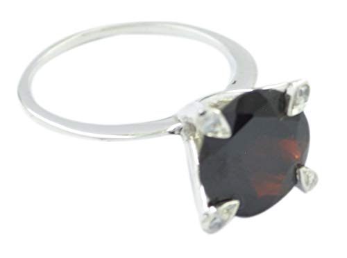 Pierre précieuse bague rouge naturel argent sterling 925 RIYO femme
