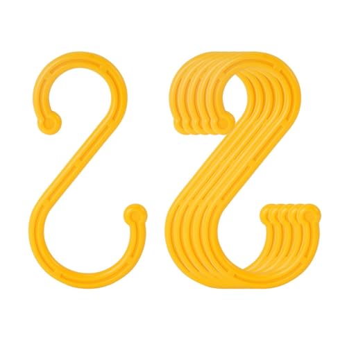 YHNNH 6 Pack Heavy Duty S Hooks - 5.82 Inch Non-Slip Sturdy Hooks for Closet, Kitchen, Bathroom, Garden Tools, Industrial Use