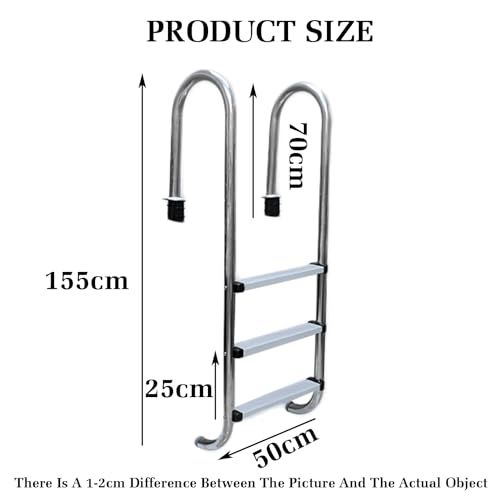 Escalera para piscina de acero inoxidable 3 peldaños miniatura 2