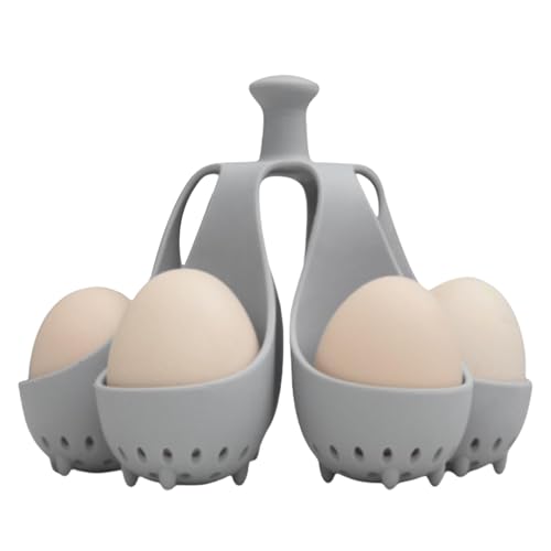Zuasdvnk Cuiseur à œufs en silicone | Pocheuses à œufs | Support de rangement d'œufs de cuisine, cuiseur à œufs durs, coquetiers en silicone, gadget d'ébullition pour œufs durs