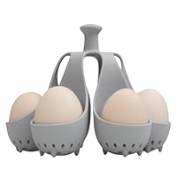 Set Di 6 Portauova In Silicone Infrangibile - Impilabili, Con Ripiano Per Gusci, Lavabili In Lavastoviglie, Nero