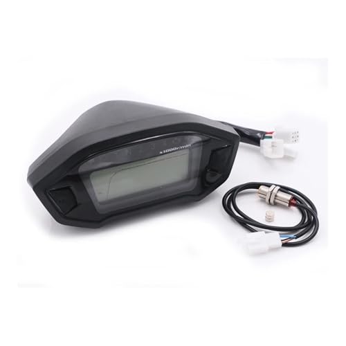 WSNZYT Tablero Instrumentos Motocicleta Tacómetro Digital Universal para Motocicleta, Odómetro Retroiluminado para 2,4 Cilindros, 13000 RPM.