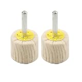 YFUK 2 stücke 30mm Wolle Wollfilz Polieren Schleifen Wachsen Kopf Polieren Puffer Pads Rad Dreh Werkzeug Weiß