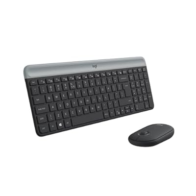 Logitech MK470 Combo Teclado y Ratón Inalámbrico para Windows Disposición QWERTY US Internacional Negro