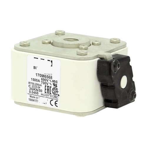 Fusible 170M6568 cube standard européen extrémité plate pour sectionneur