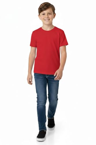 Image of T-Shirt for Boys | Super Colour (White Black Pink Yellow) Super Cotton [100% Pure] Solid Plain Tees