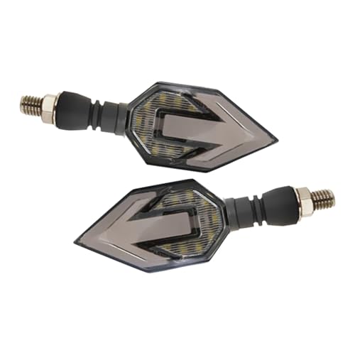 Clignotants moto 12V étanches LED bicolores jaune bleu à flèche
