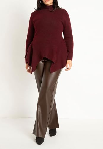 ELOQUII Women's Plus Size Peplum Sweater3