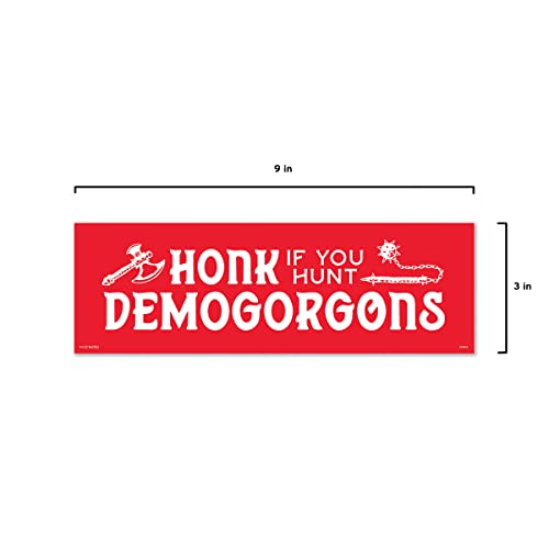 Image of Genuine Fred Stranger Things, Bumper Magnet, Honk If You Hunt Demogorgons, Multicolored