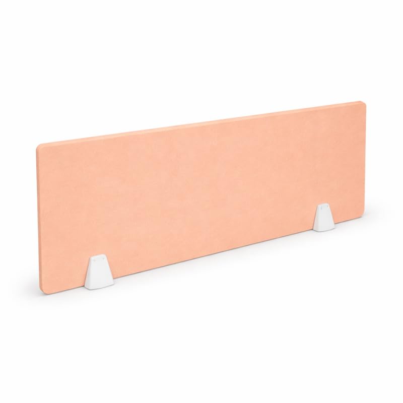 Image of Timber Acoustics Acoustic Desk Divider | Reduce Noise And Visual Distractions | Privacy Panels For Office - Classroom Soundproofing | Table Mounted (16 inch x 24 inch) (Peach, Single)