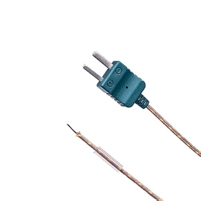 Wire K Type Thermocouple Probe, High Accuracy K Type Mini-Connector Thermocouple Temperature Probe Sensor, 1 Meter Long Measure Range -40C~482C (-40F~896F)