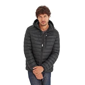 TOG24 North Mens Hooded RDS Certified Down Jacket Ultra Warm 90% Duck Down Superior Insulation Coat With Toggle Adjusters On Hood Pack Away Conveniently Into Chest Pocket & Doubles Up As Travel Pillow