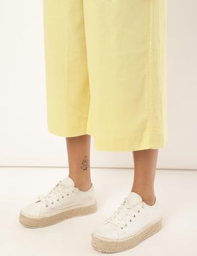 Image of Marks and Spencer Women's Regular Casual Pants (T57 7138K Chartreuse 14)