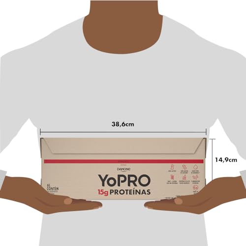 Pack YoPRO Bebida Láctea UHT Morango 15g de Proteínas 250ml -24 Unidades