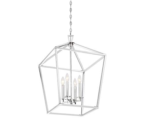 Savoy House 1-321-4-109 Townsend 4-Light Foyer Pendant In A Polished Nickel Finish (17" W X 26" H) #TOP3