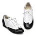 MGM-Joymod Men's Fashion Wingtip Perforated Lace-up Social Tango Wedding Ballroom Latin Modern Dance Shoes/AS147 Black White 5 M US