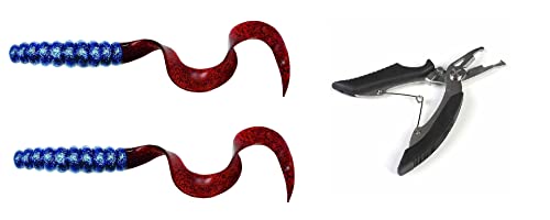 Poisson en caoutchouc XL Twister Big-Ba lot de 2 leurres de 25-30 cm