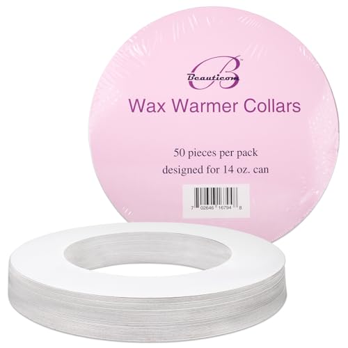 Beauticom (250 Pieces) Wax Warmer Universal Protective Collars Ring for 14oz Wax Can