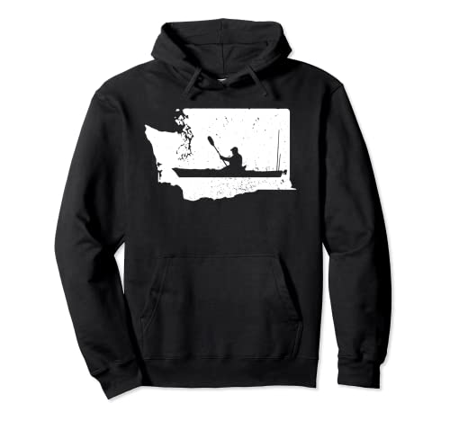 Kayak Canoeing Washington Vintage Kayaker Hoodie